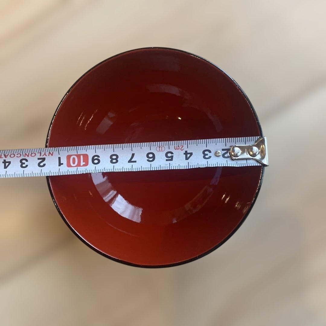 新品未使用外箱、袋付き昭和時代レトロ品　 赤い汁椀1箱10個入り、9箱セット