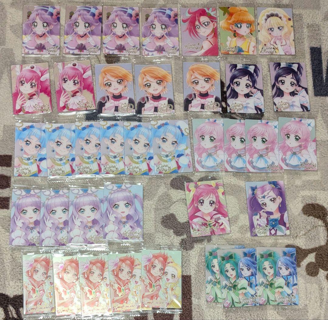 プリキュア　ウエハースカードまとめ売り　　約150枚