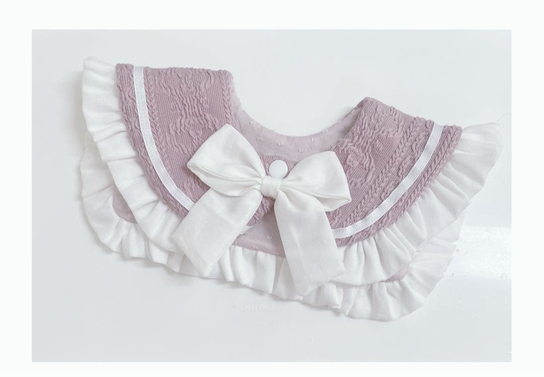 ハンドメイドスタイ　フリルセーラースタイ　めろぉ様