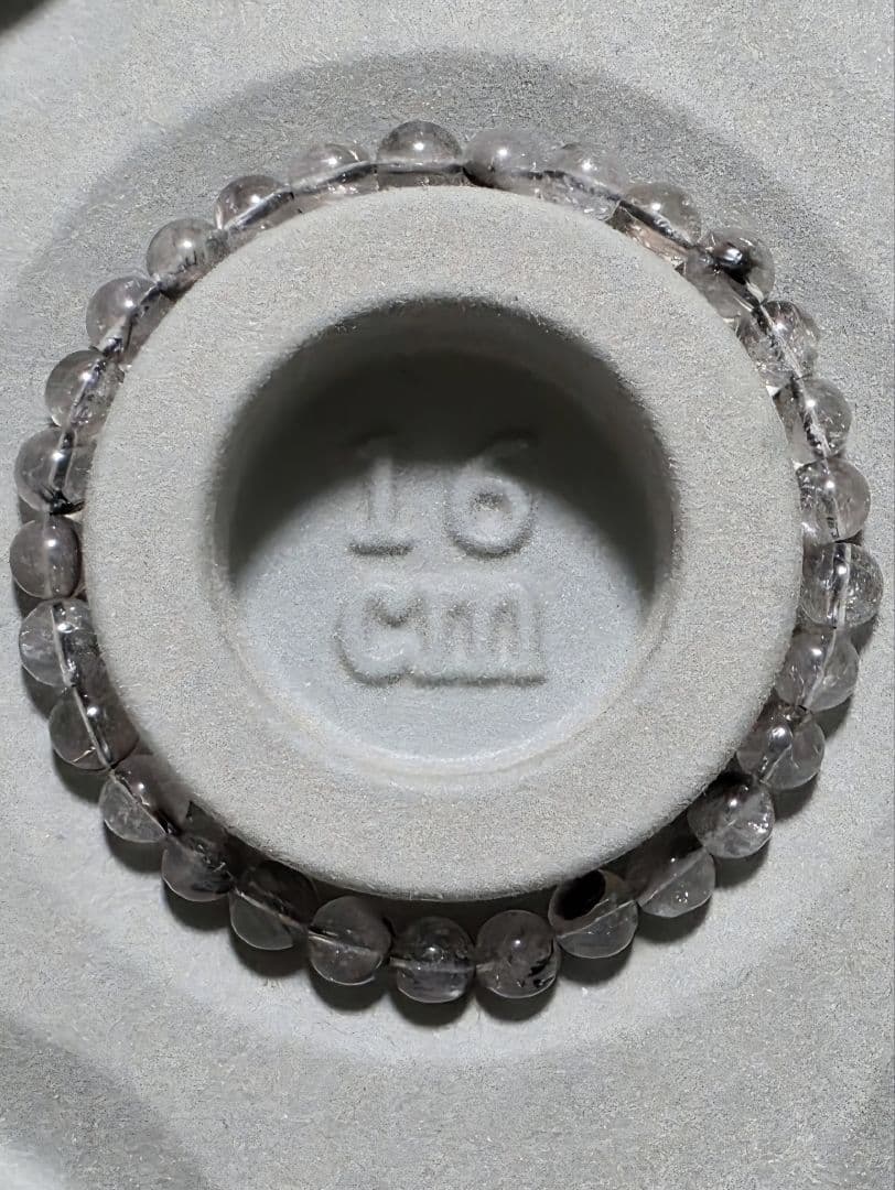 6.8ミリ　プラチナルチルクォーツブレスレット　ブルッカイトインクォーツ