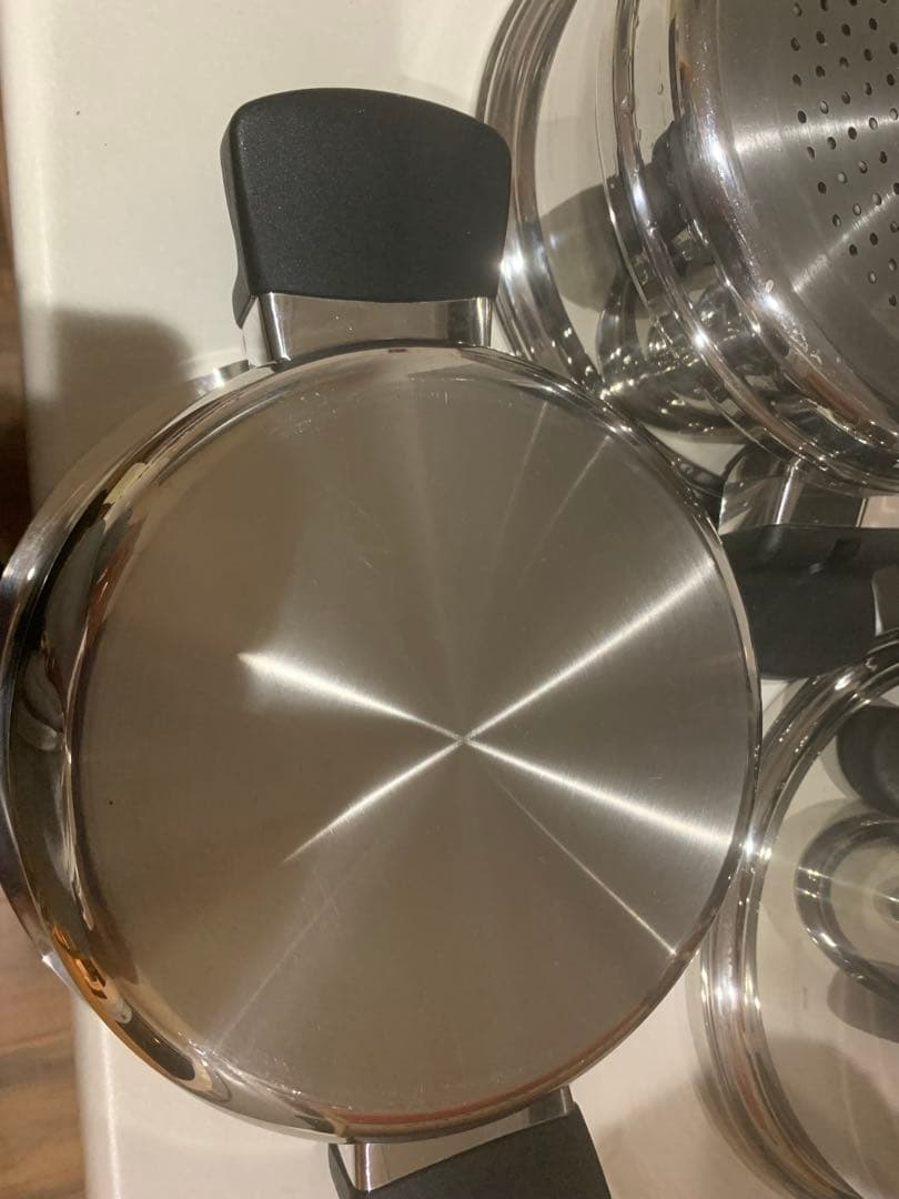 アムウェイQueenステンレス4ℓ3段重ね鍋セット