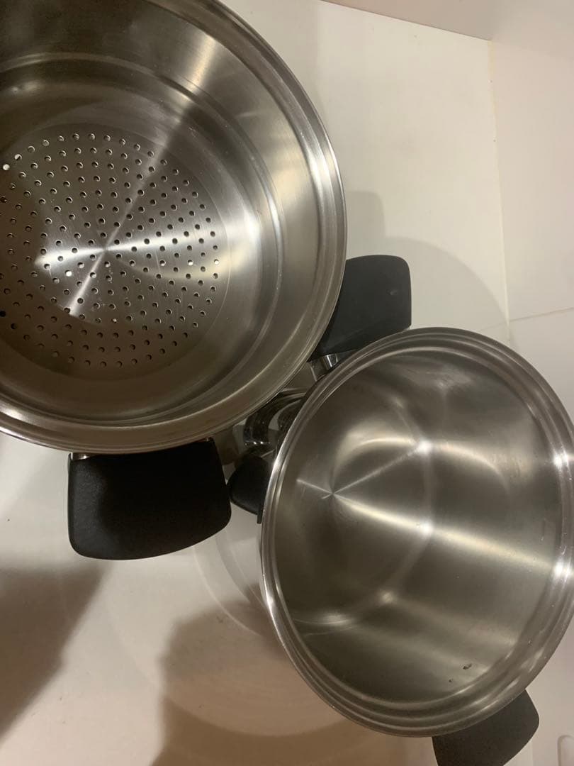 アムウェイQueenステンレス4ℓ3段重ね鍋セット