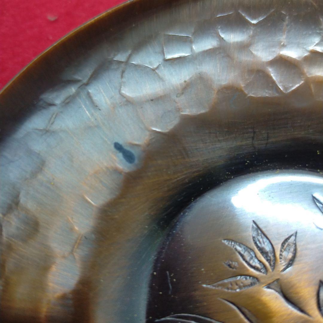 ２０２３ 純銅の銘々皿　絵柄は松　菊　竹　菖蒲　梅　　細かい手作丁寧な仕上がり