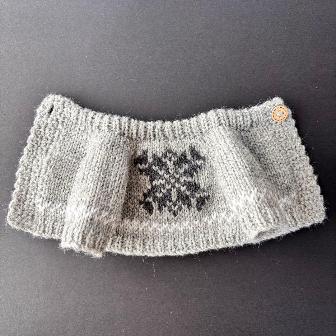 ゴエモン　ニット帽とカーディガンセータROBO＊雪模様カーディガンセーター