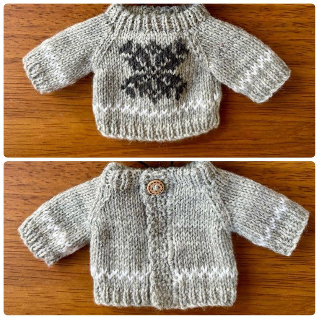 ゴエモン　ニット帽とカーディガンセータROBO＊雪模様カーディガンセーター