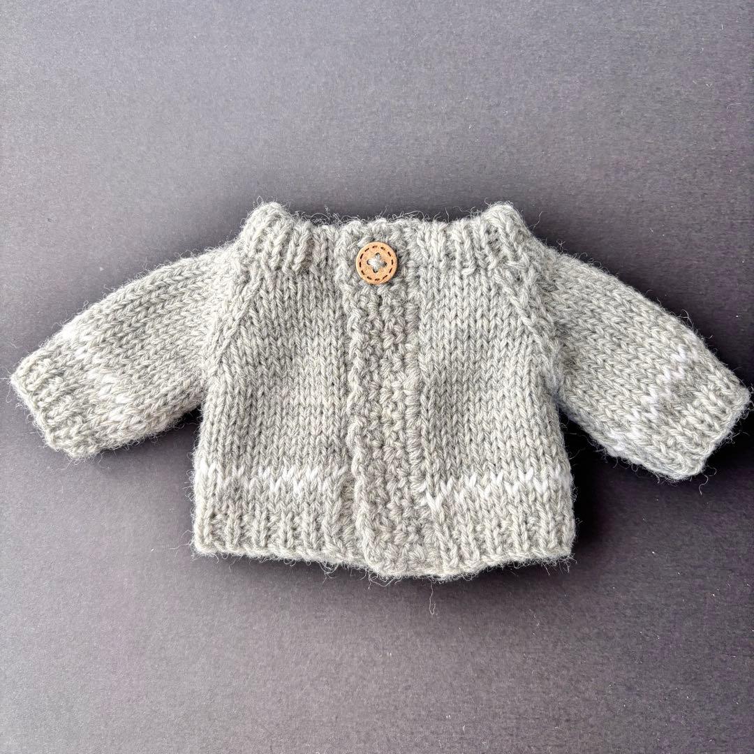 ゴエモン　ニット帽とカーディガンセータROBO＊雪模様カーディガンセーター