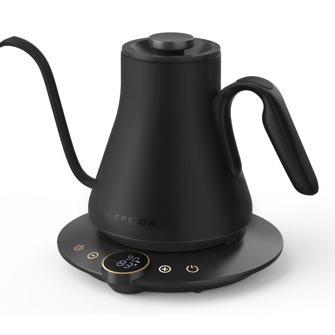 最新 Epeios（エペイオス）電気ケトル 0.9L｜1℃単位で温度調整できる