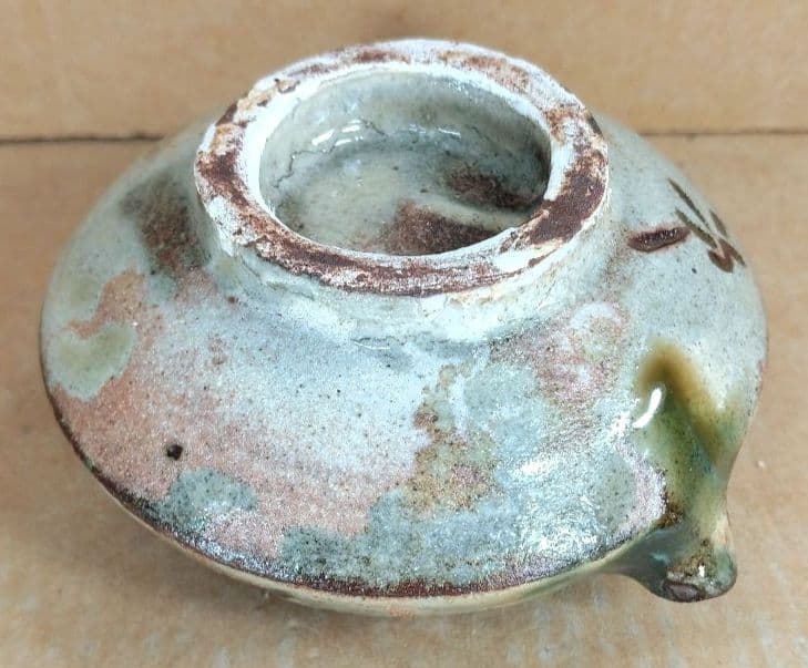 【本物保証】金城次郎 水滴(魚紋水滴）共箱 栞 人間国宝 壷屋焼 壺屋焼 美品