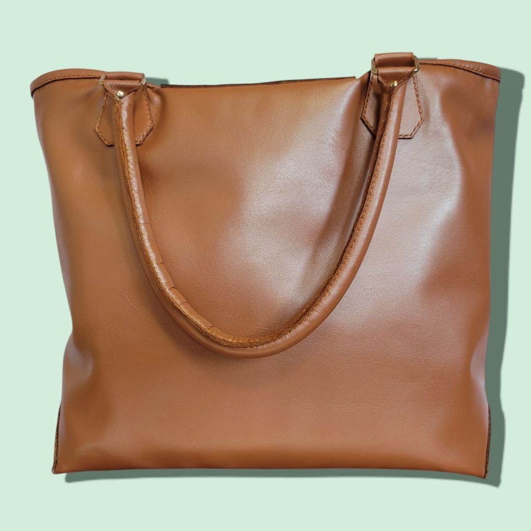 春バックトートカーキレザー