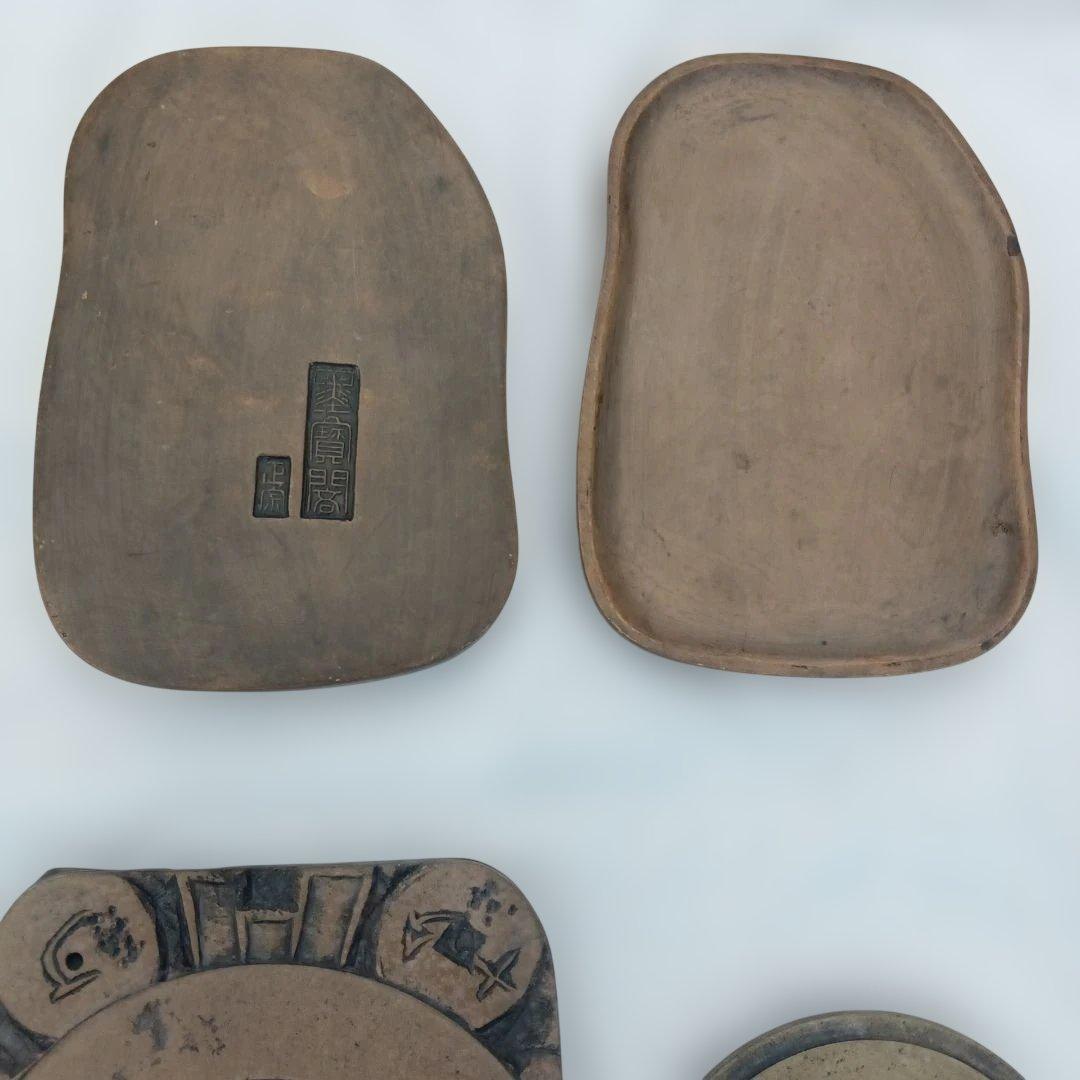 中国　李白記念　硯　書家　書道　中華人民共和国　3組