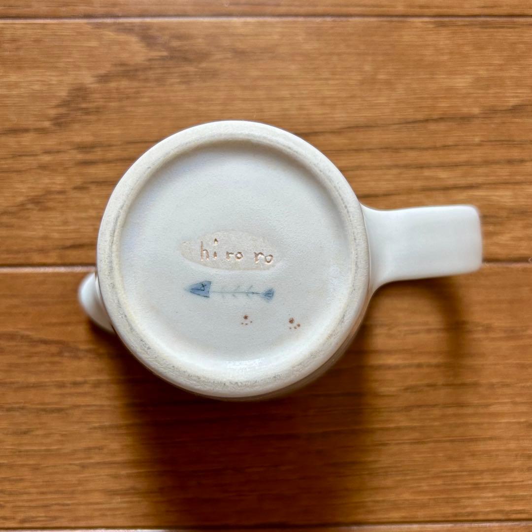 石川覚子さん作＊猫柄のミルクピッチャー+豆皿2枚セット