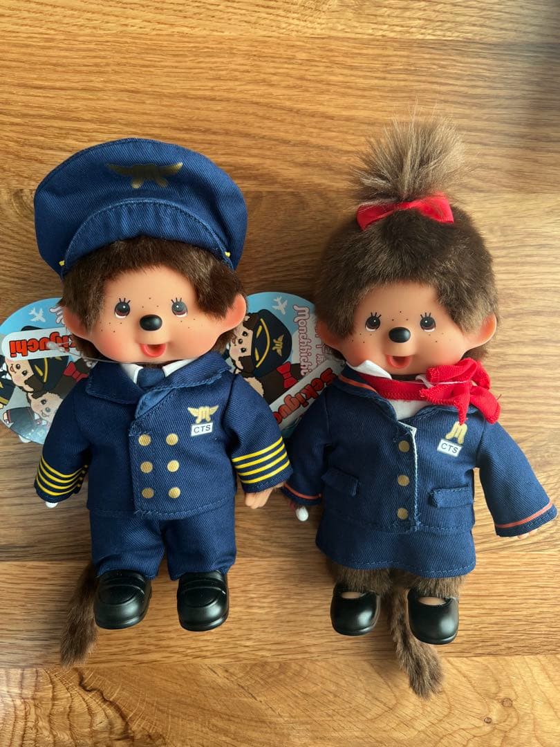 【24時間以内/匿名】希少 新千歳空港限定 モンチッチ パイロット CA 袋付②