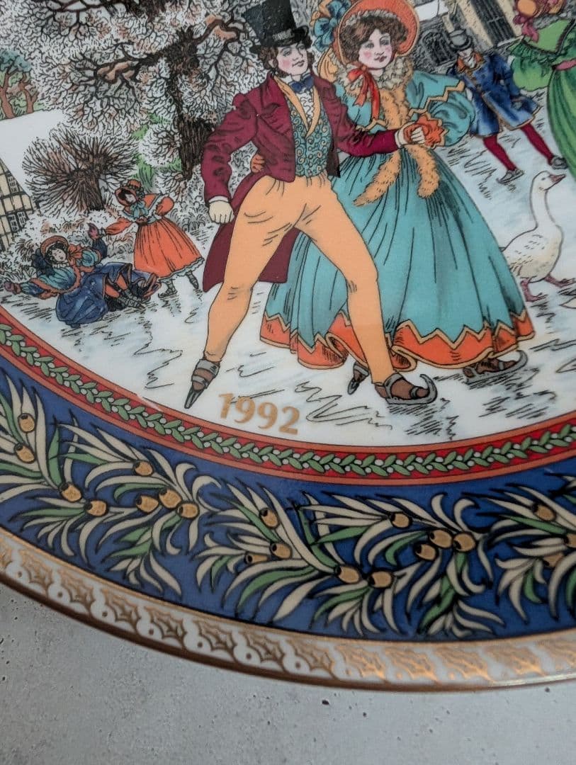 ロイヤルウースター クリスマスプレート　絵皿　1992年　ボクシングデー