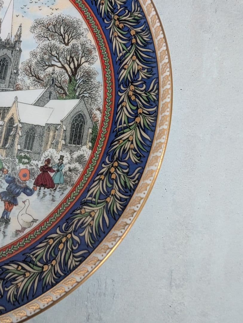 ロイヤルウースター クリスマスプレート　絵皿　1992年　ボクシングデー