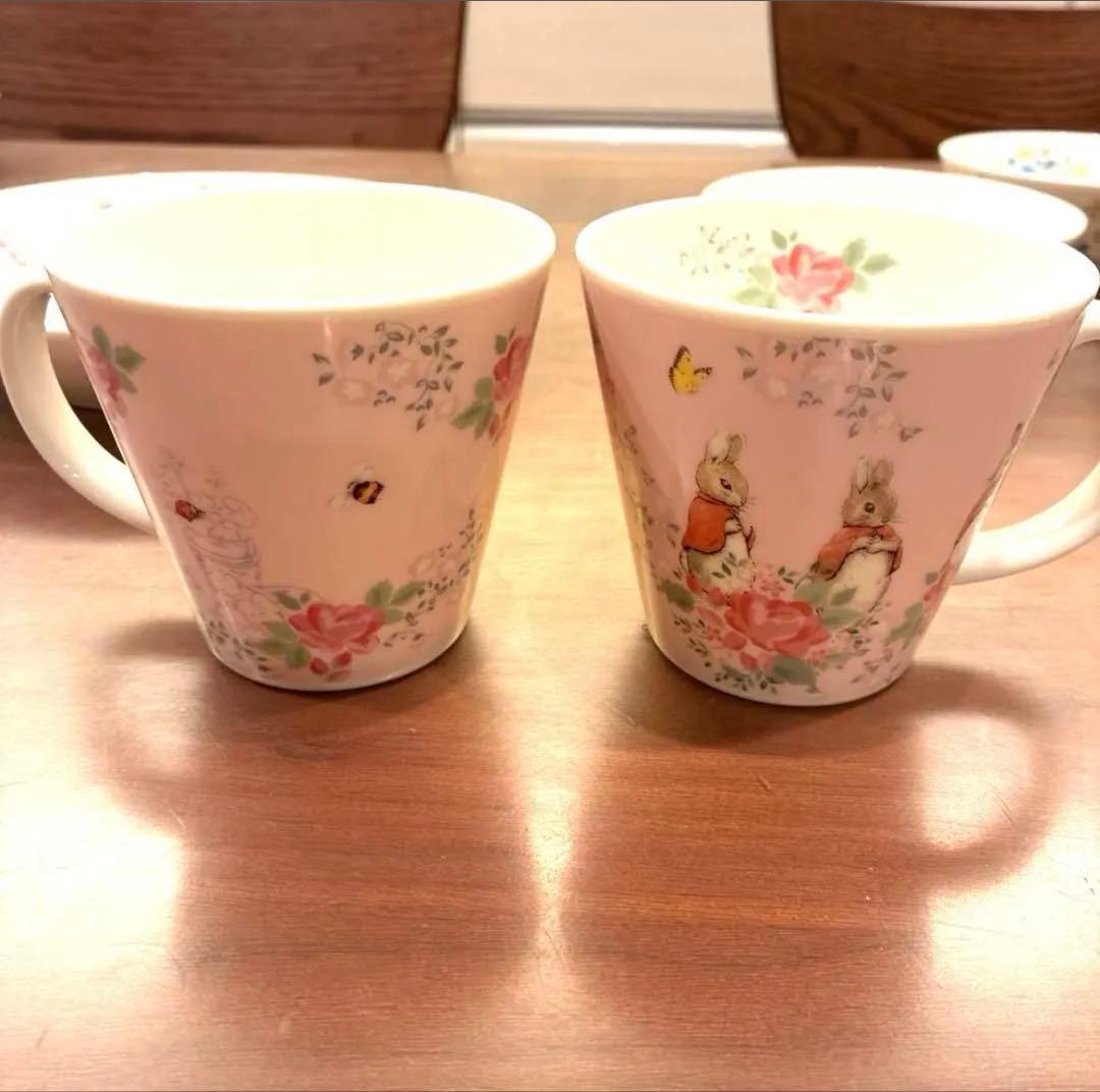 新品　未使用　ピーターラビット　陶器製　カレーパスタ皿　サラダボウル　コップ
