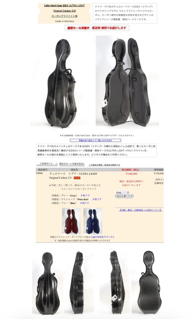 GEWA IDEA チェロケース