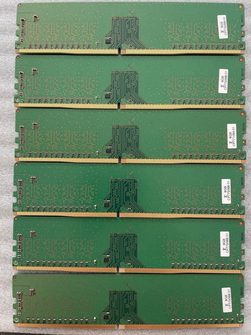 MTA8ATF1G64AZ-2G6E1 8GB DDR4 メモリ計6枚まとめ売り