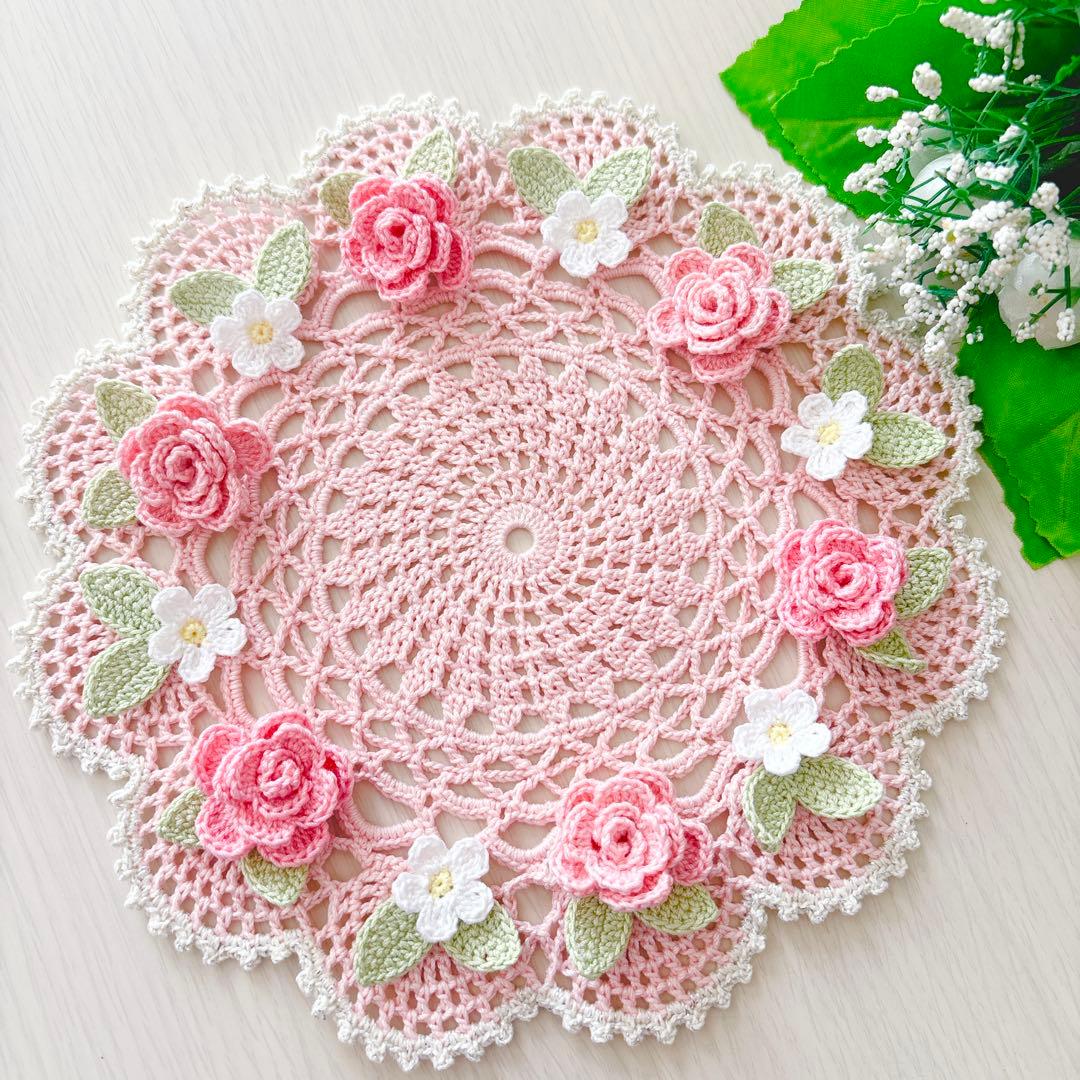 けろ❁.*・゜レース編みドイリー❁.*・゜