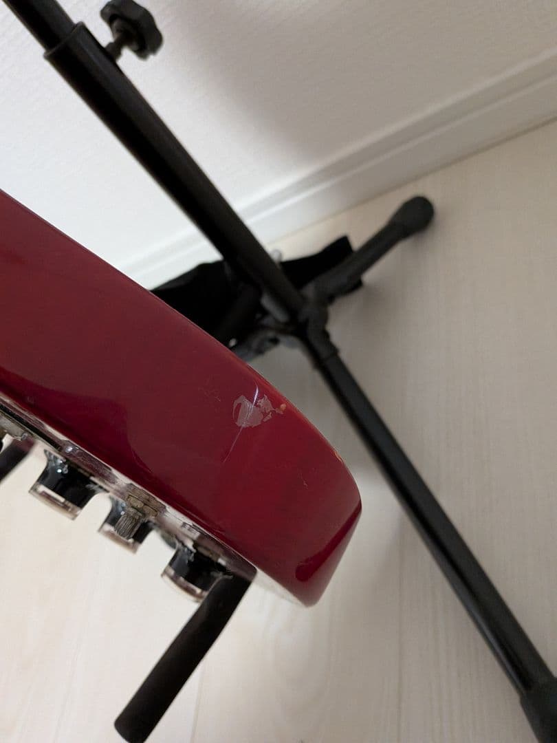 レッドエレキギター SGスタイル本体のみ