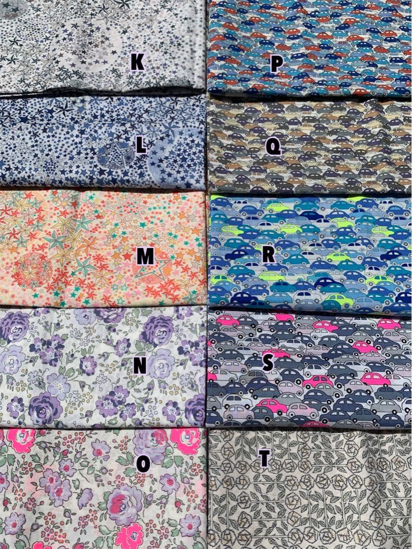 リバティ生地 ネームタグ ハンドメイド名前ワッペン