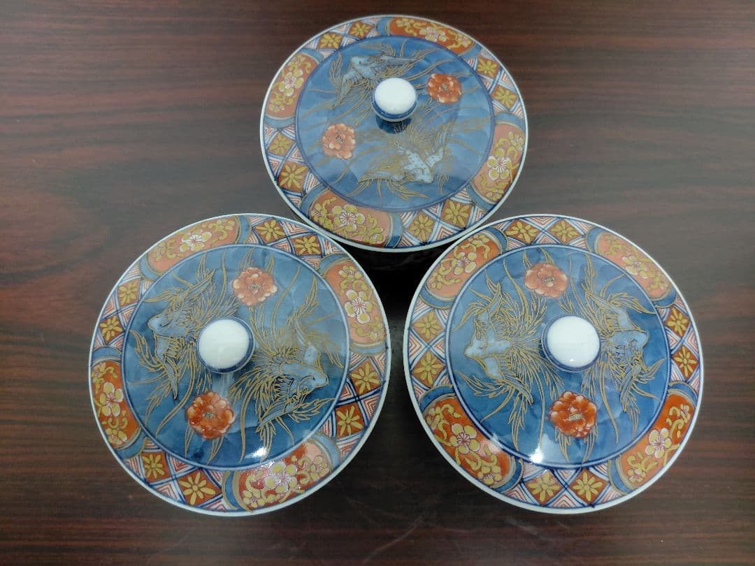 有田焼 館林源右衛門 蓋付茶碗 五客 茶道具 煎茶道具