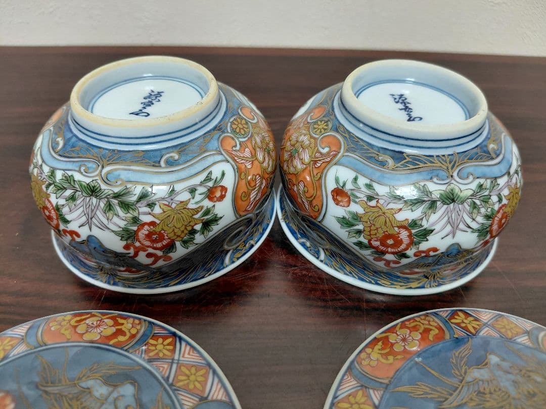 有田焼 館林源右衛門 蓋付茶碗 五客 茶道具 煎茶道具