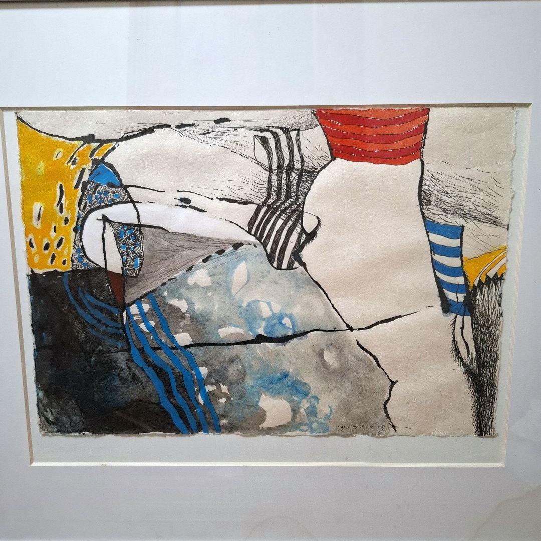 唐 承華　水彩画　額縁サイズ577×716㎝　大きいです