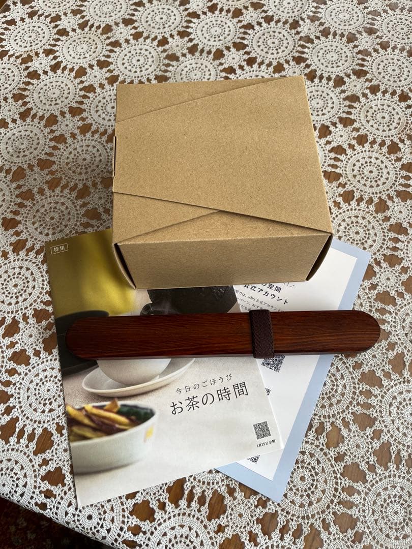 栗原はるみ 木製三角型弁当箱 大　箸　セット