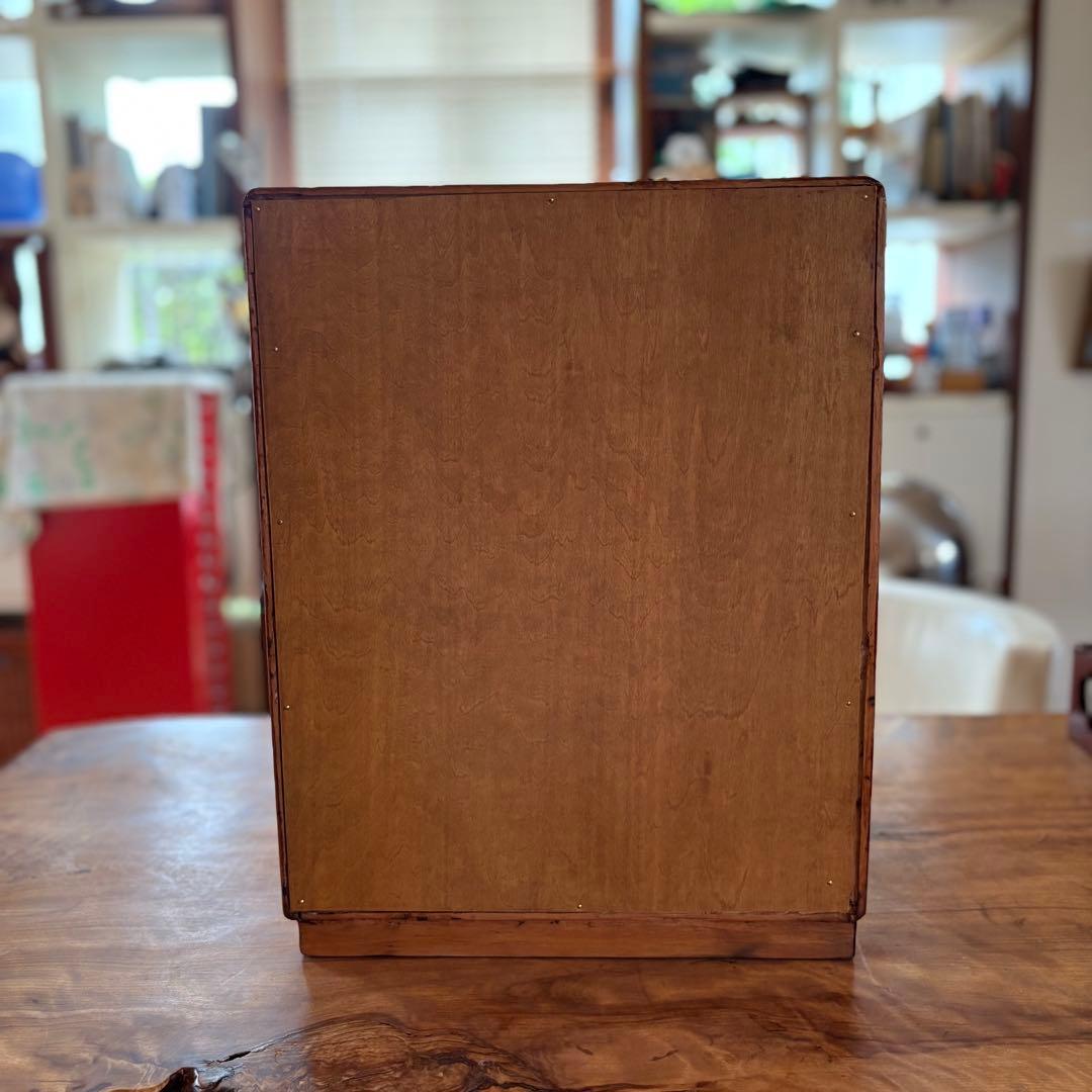 真鍮取手 アンティーク小引き出し 4段／無垢材／収納家具／ビンテージ