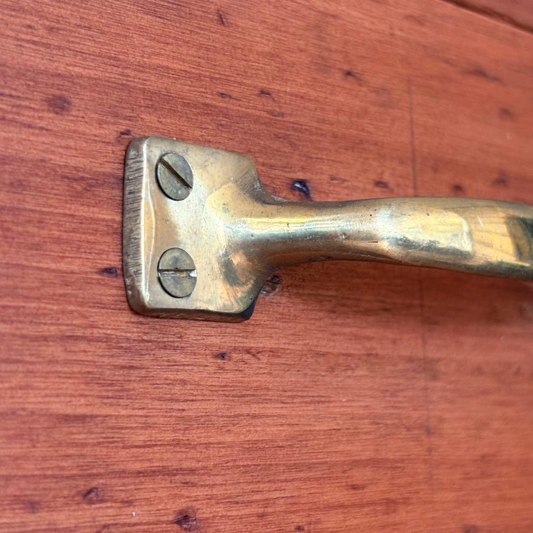 真鍮取手 アンティーク小引き出し 4段／無垢材／収納家具／ビンテージ