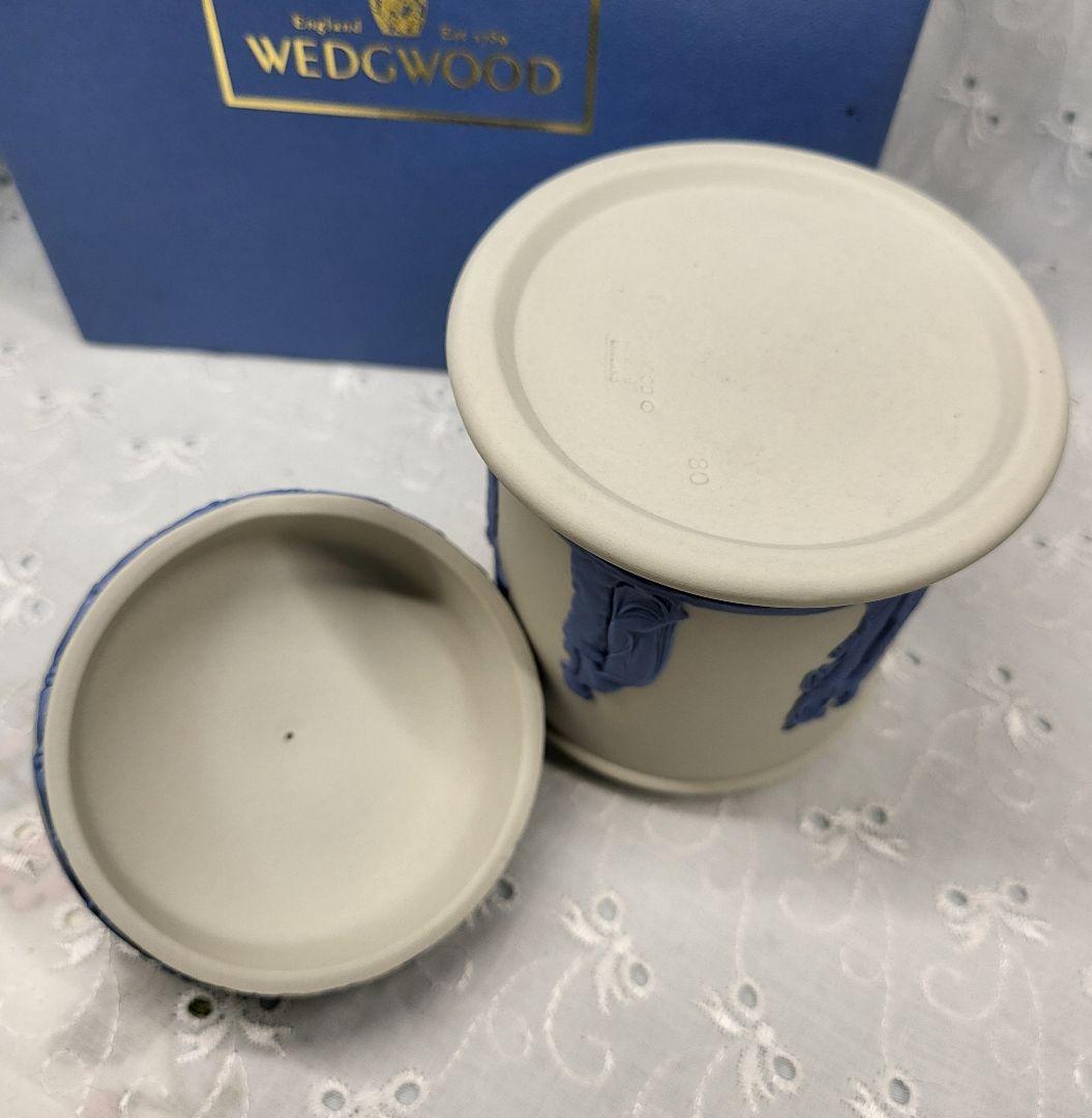 レア✨ウェッジウッド ジャスパー キャニスター ホワイト 茶葉 紅茶入れ ボトル