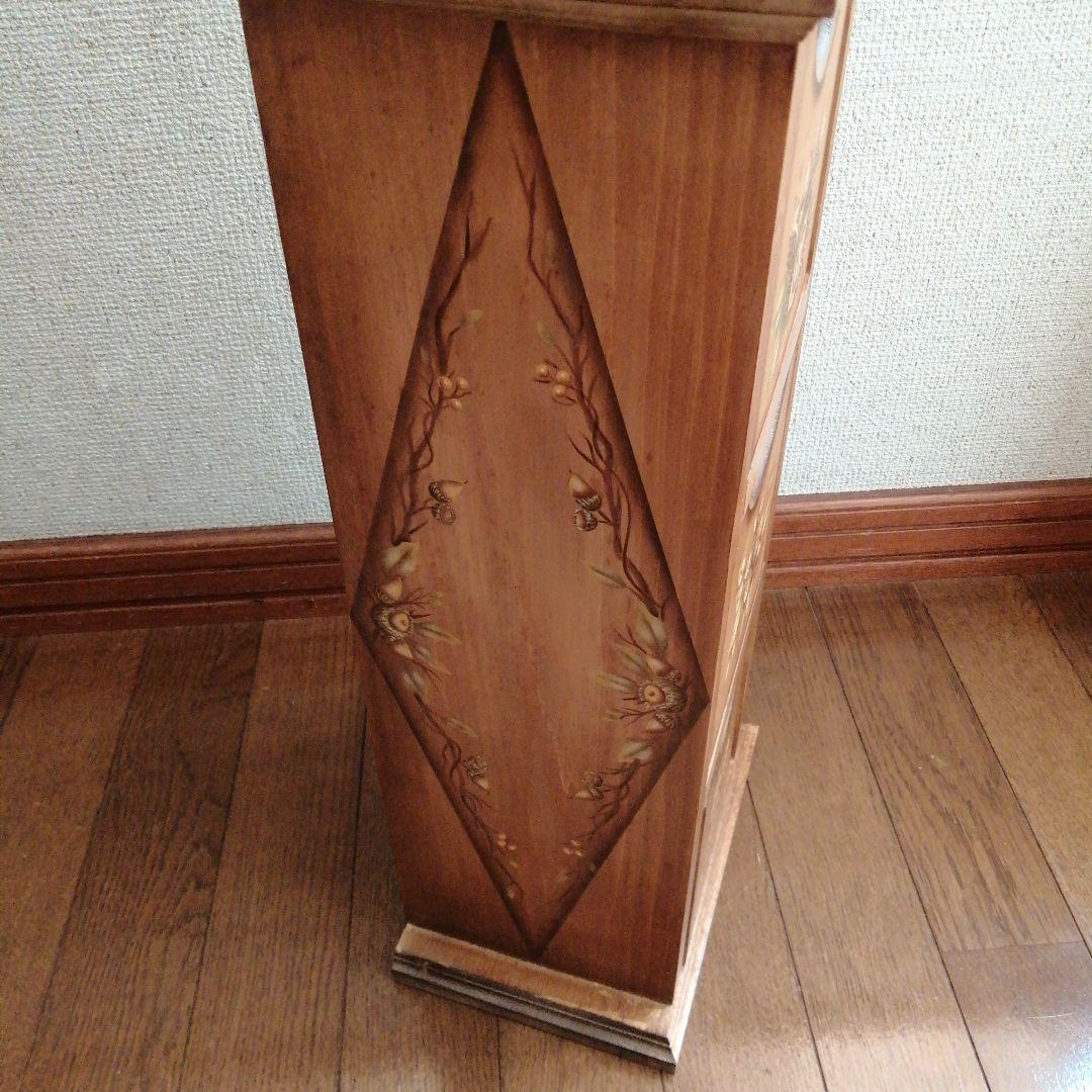 【トールペイント】木製 3段ミニチェスト 小物入れ アンティーク風