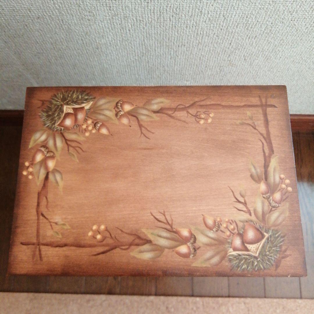 【トールペイント】木製 3段ミニチェスト 小物入れ アンティーク風