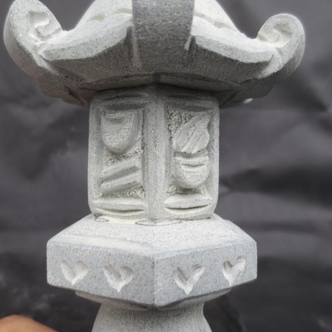 ミニ灯籠 曾道寺型 灯篭 灯籠 燈籠 灯ろう 蟷螂 とうろう 天然御影石