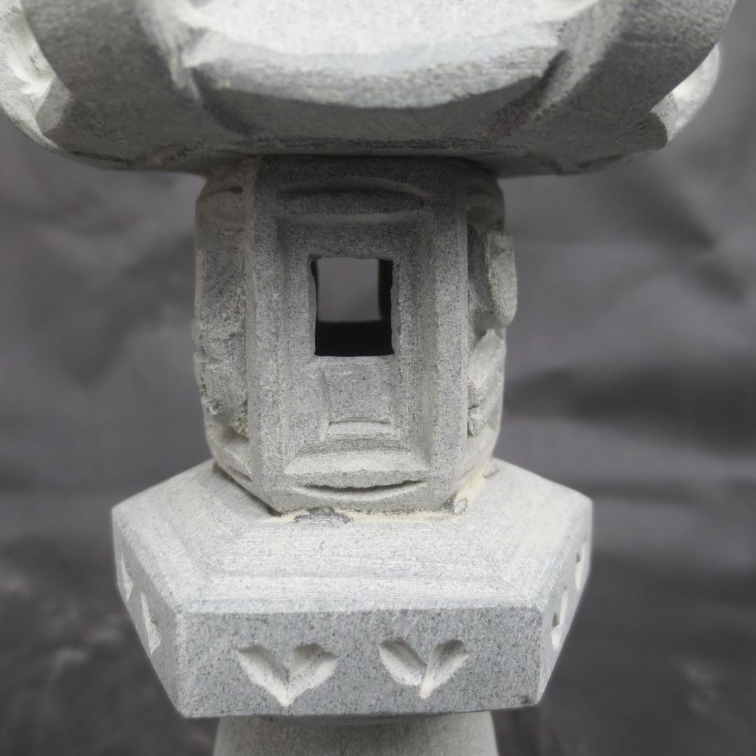 ミニ灯籠 曾道寺型 灯篭 灯籠 燈籠 灯ろう 蟷螂 とうろう 天然御影石
