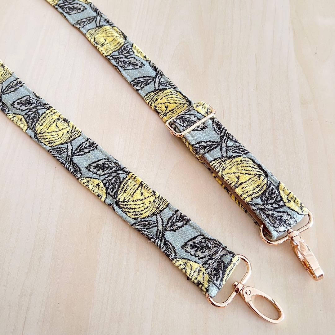 オーダー用　ミナペルホネンの&本革　rosy ストラップ／ショルダーベルト