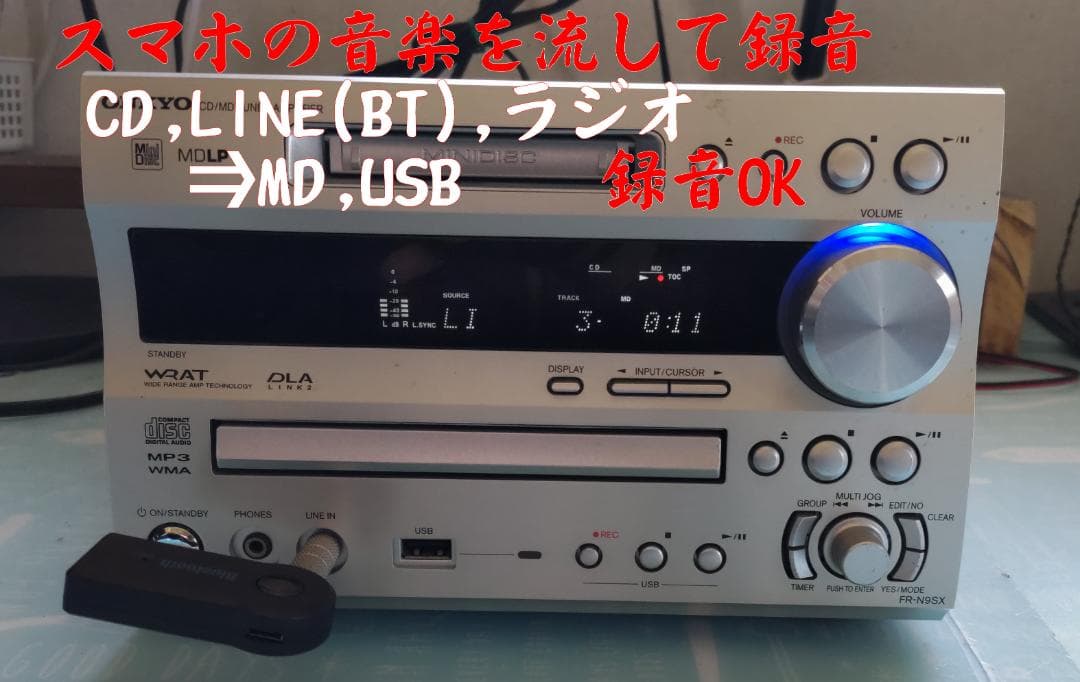 ONKYO オンキョー FR-N9SX CD/MD/USB コンポ 動作良好