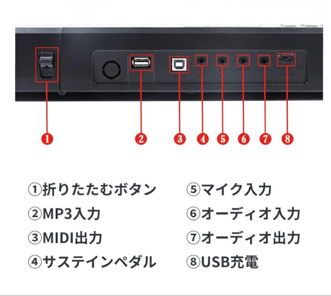 Rose Finch 88鍵盤電子ピアノ 折り畳み式　新品未使用　早い者勝ち