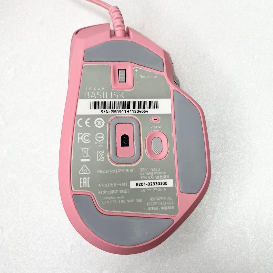 美品 Razer Basilisk Quartz Pink マウス 5Gセンサー
