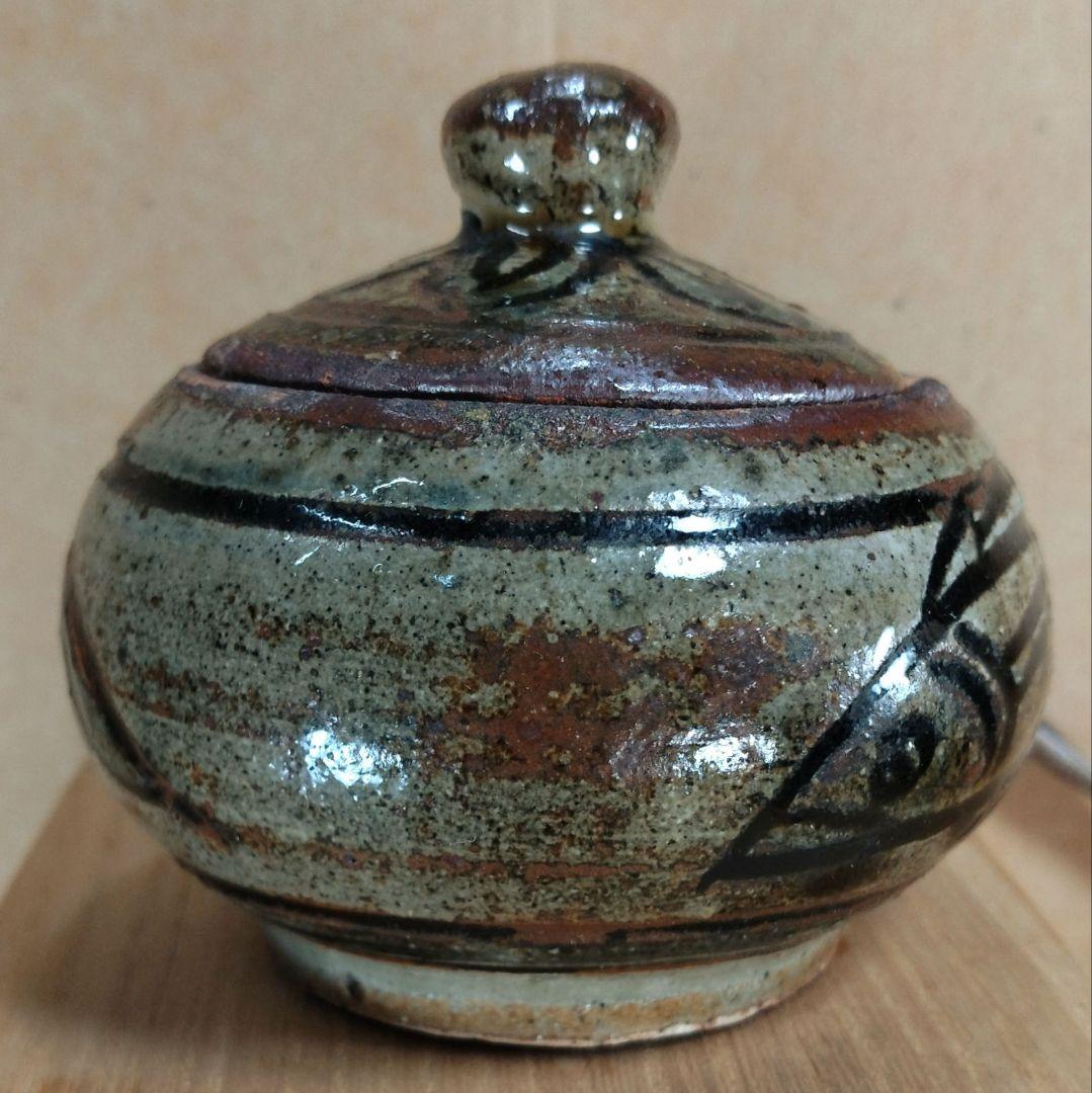 【本物保証】金城次郎 魚紋香合 共箱 栞 人間国宝 壷屋焼 壺屋焼 美品 盒子