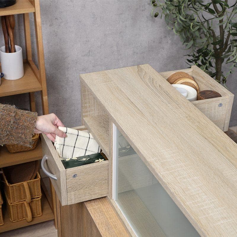 カウンター上収納ラック 幅120cm オーク [5120]