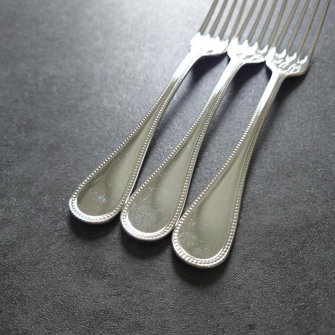 希少 美品 クリストフル パール デザートフォーク 3点