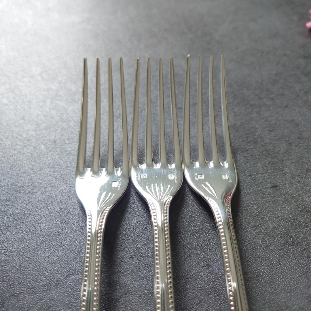 希少 美品 クリストフル パール デザートフォーク 3点
