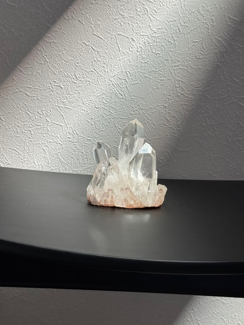 高品質 透明感抜群 造形美◎水晶クラスター ピンクニュアンス