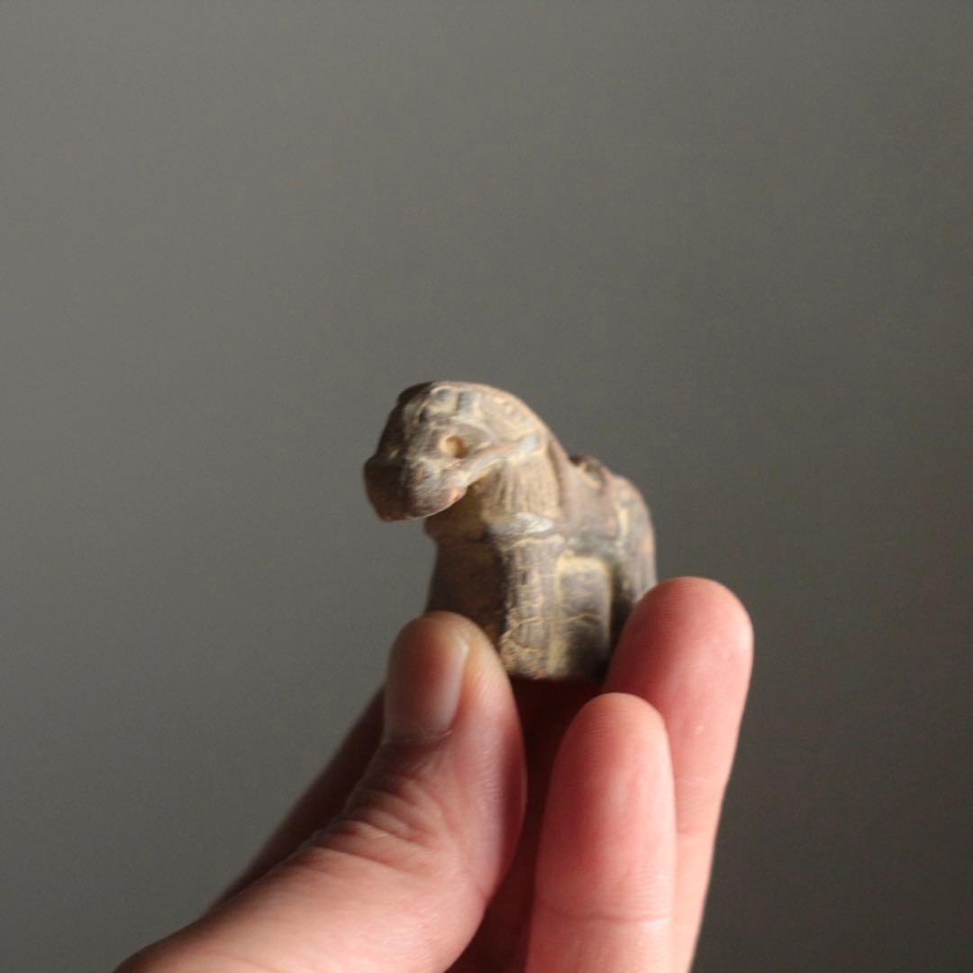 古い 土人形 神馬 郷土人形 民芸 古道具 アンティーク オブジェ