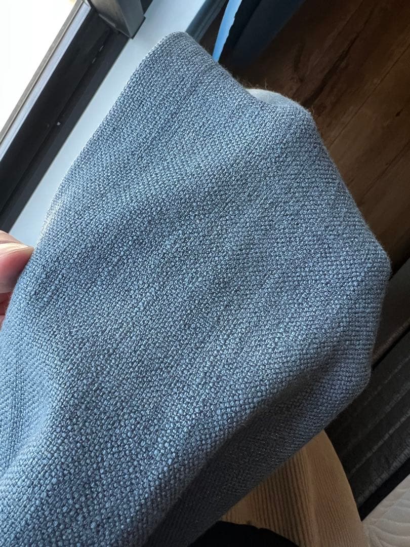 IDEE オーダーカーテン 麻製 リネン製 ネイビー　125×200cm 2枚組