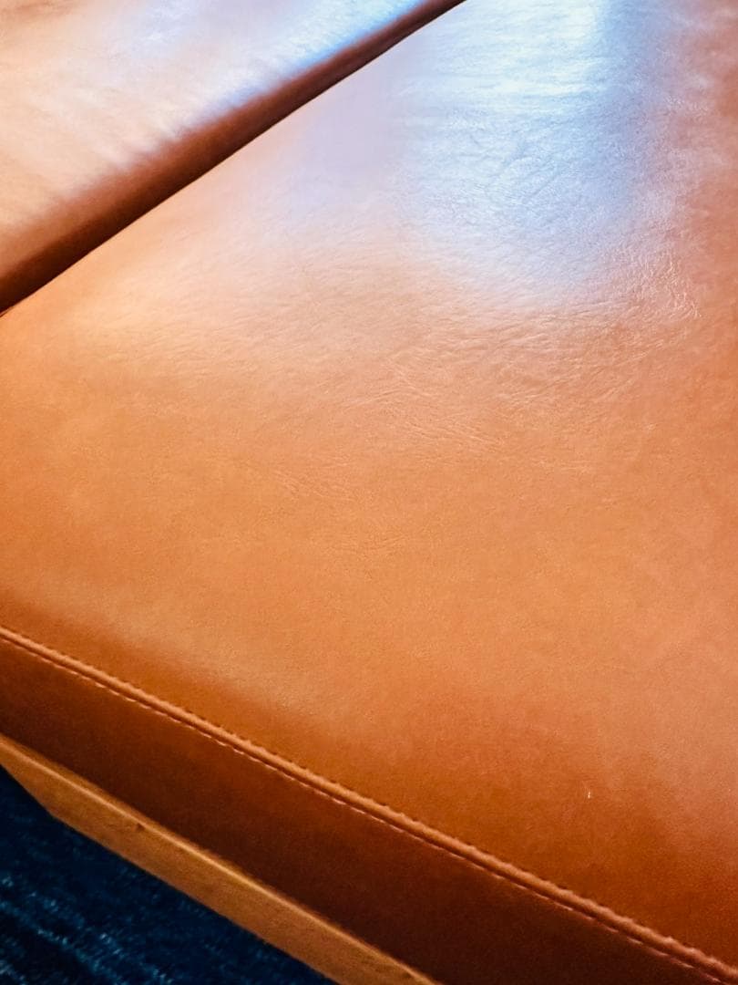 【リビングハウス】ソファ＋オットマン（お部屋がスッキリ広く見えるローソファ）