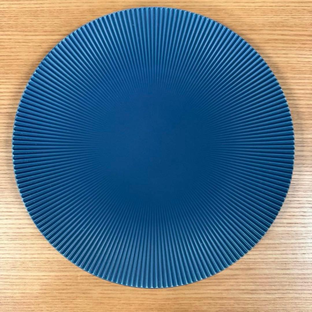 有田焼 李荘窯 青マット 鎬24cmプレート 2枚セット☆
