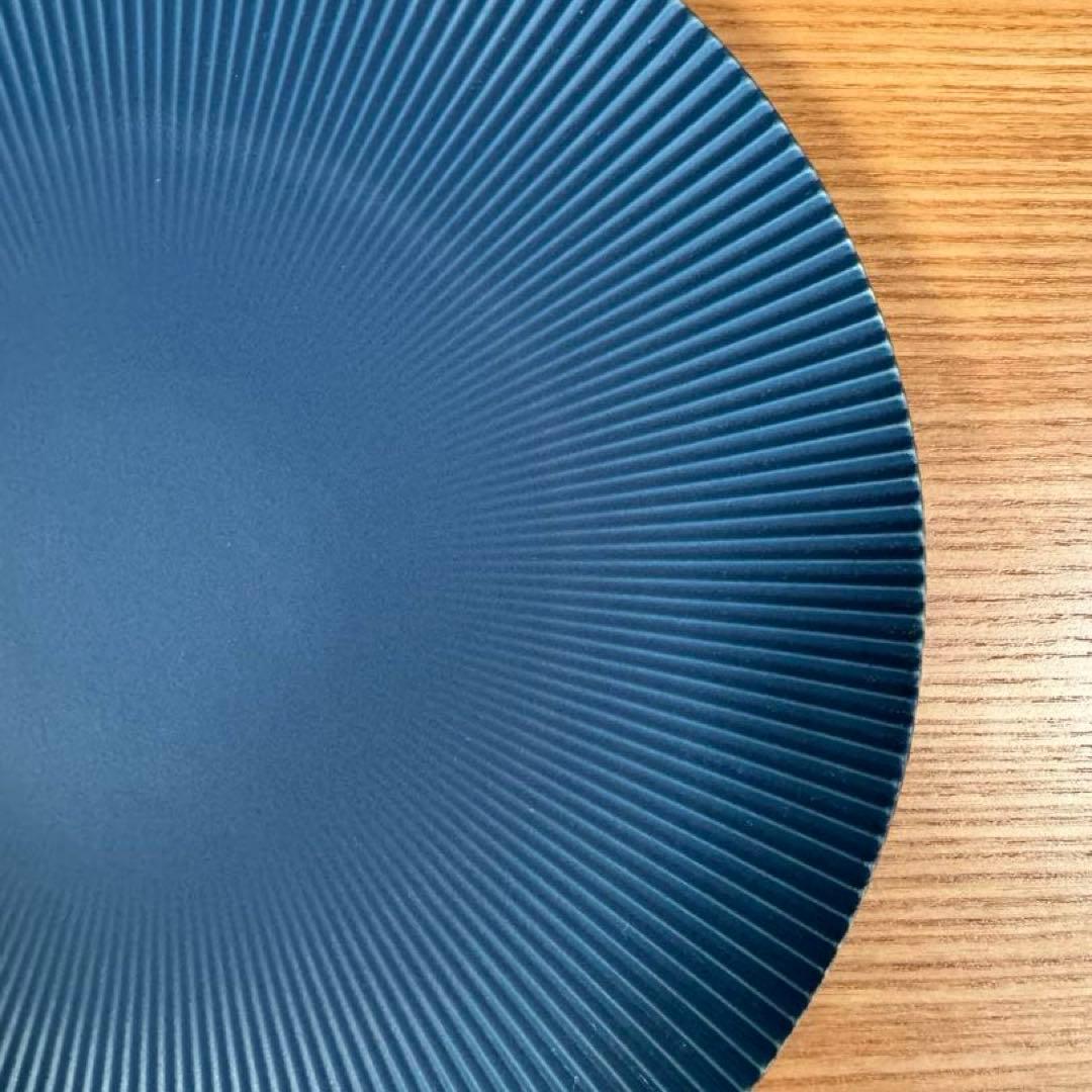 有田焼 李荘窯 青マット 鎬24cmプレート 2枚セット☆