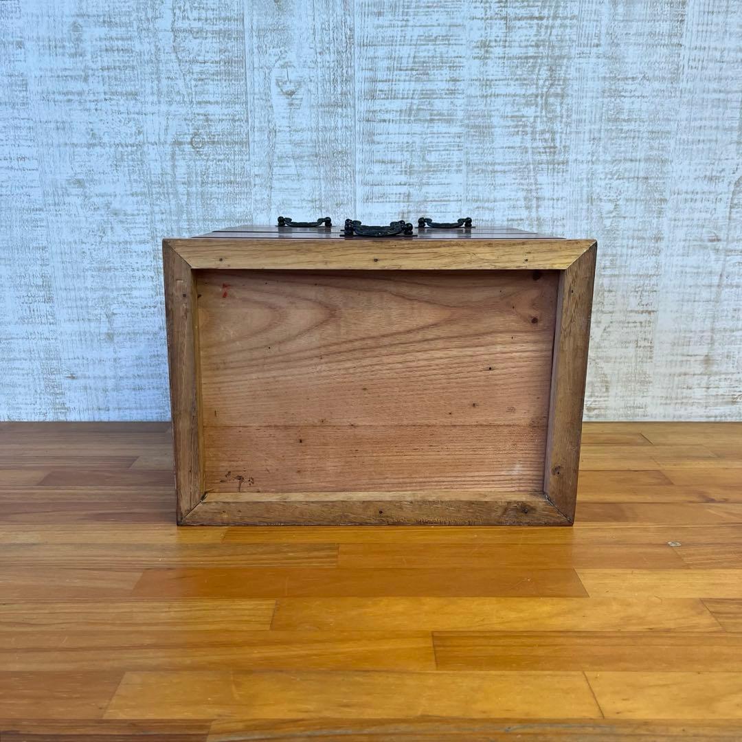 【アンティーク】木製 無垢材 4杯 小物入れ 小箪笥 アクセサリーケース 古道具